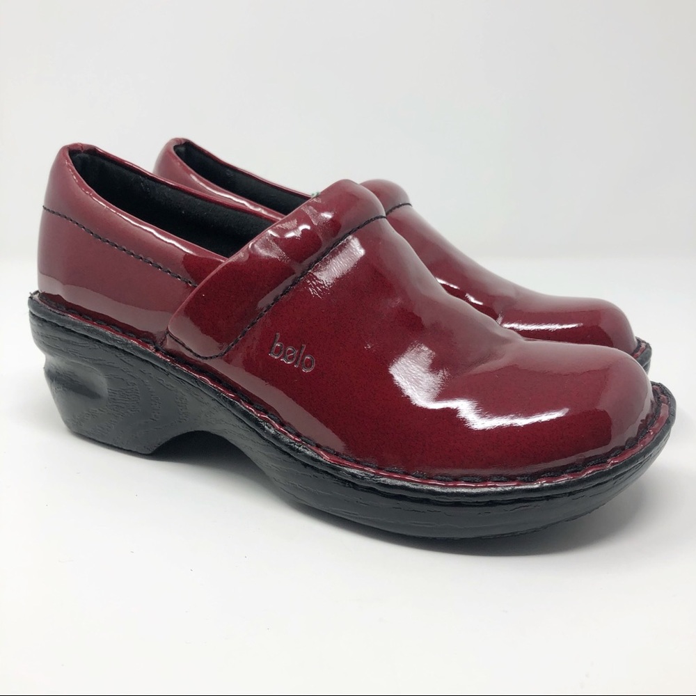 Bolo By Born Faux Patent Leather Clogs Size 6
